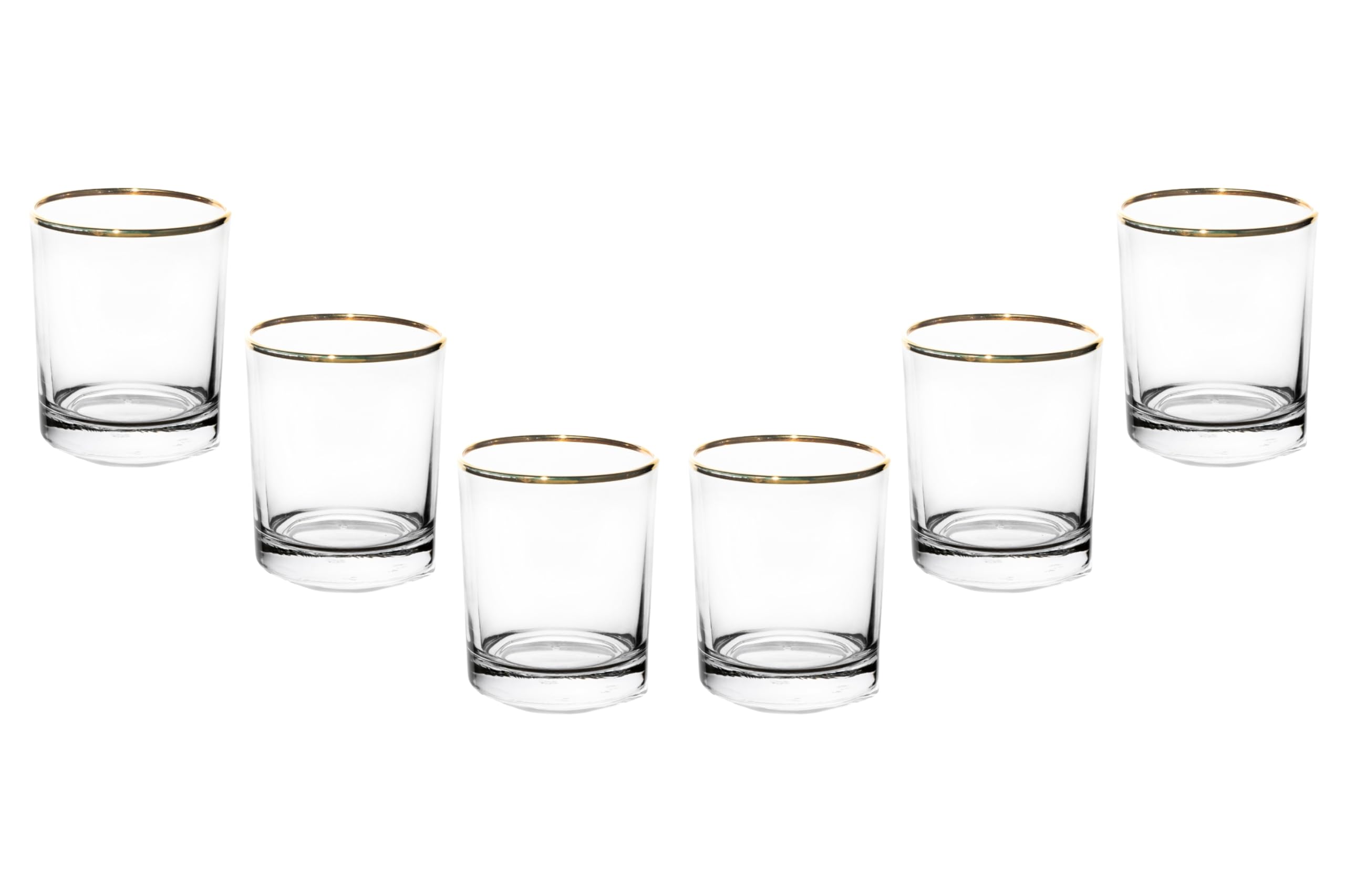 DOF Glasses - 11 Ounce Rocks Stemless Clear Glassware, Ideal Drinking Glasses for Whiskey, Water, Red Wine, and Cocktails - Versatile Old Fashioned Glasses