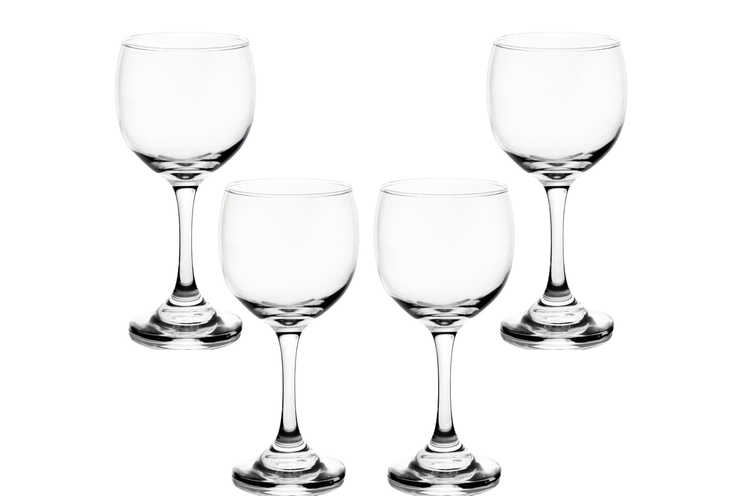 Wine Glasses – 12 Ounce Crystal Clear Goblets, Ideal Drinking Glasses for Water, Red Wine, Cocktails, Champagne, Modern Glassware for Parties