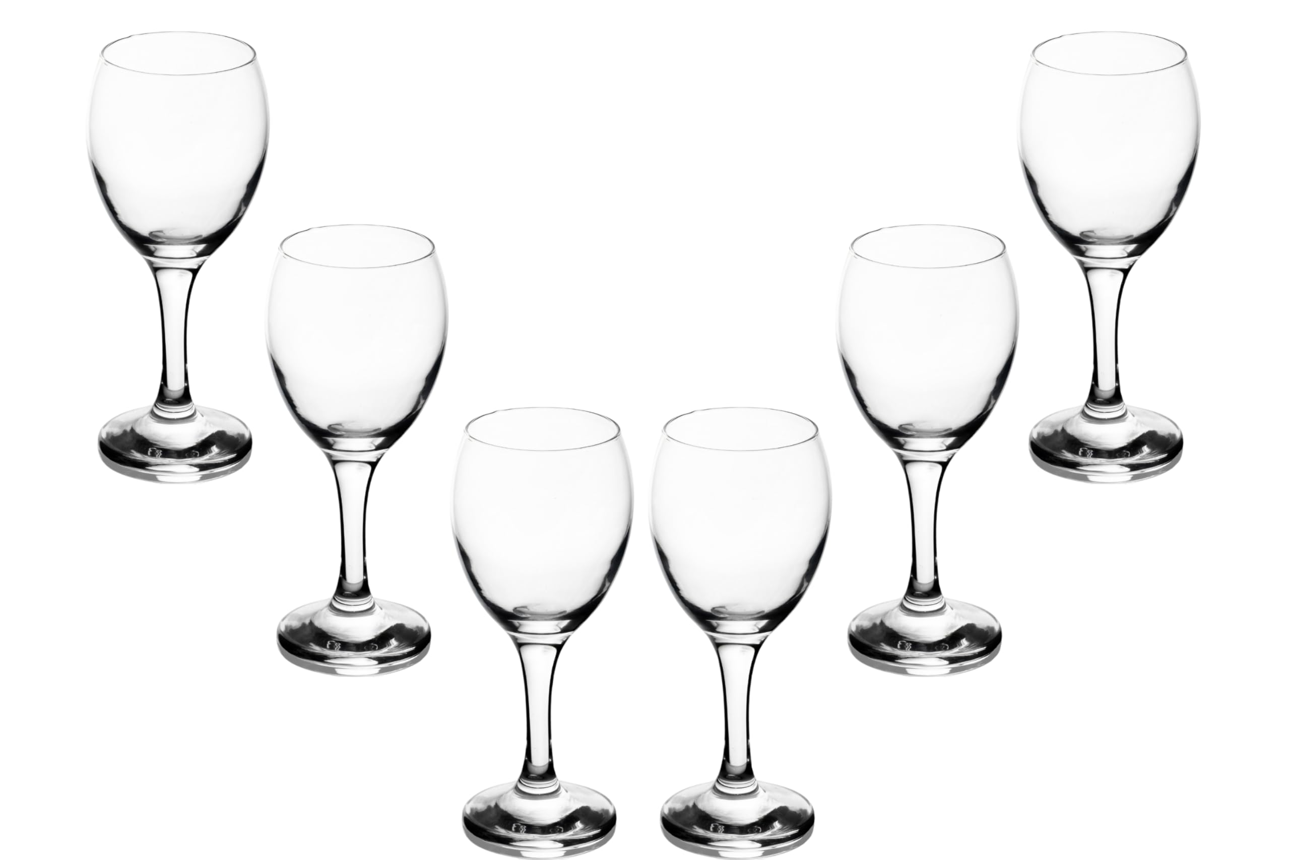 Wine Glasses – 8.25 Ounce Crystal Clear Stemmed Goblets, Perfect for Red Wine, Champagne and Cocktails – Elegant Glassware for Parties and Everyday Use