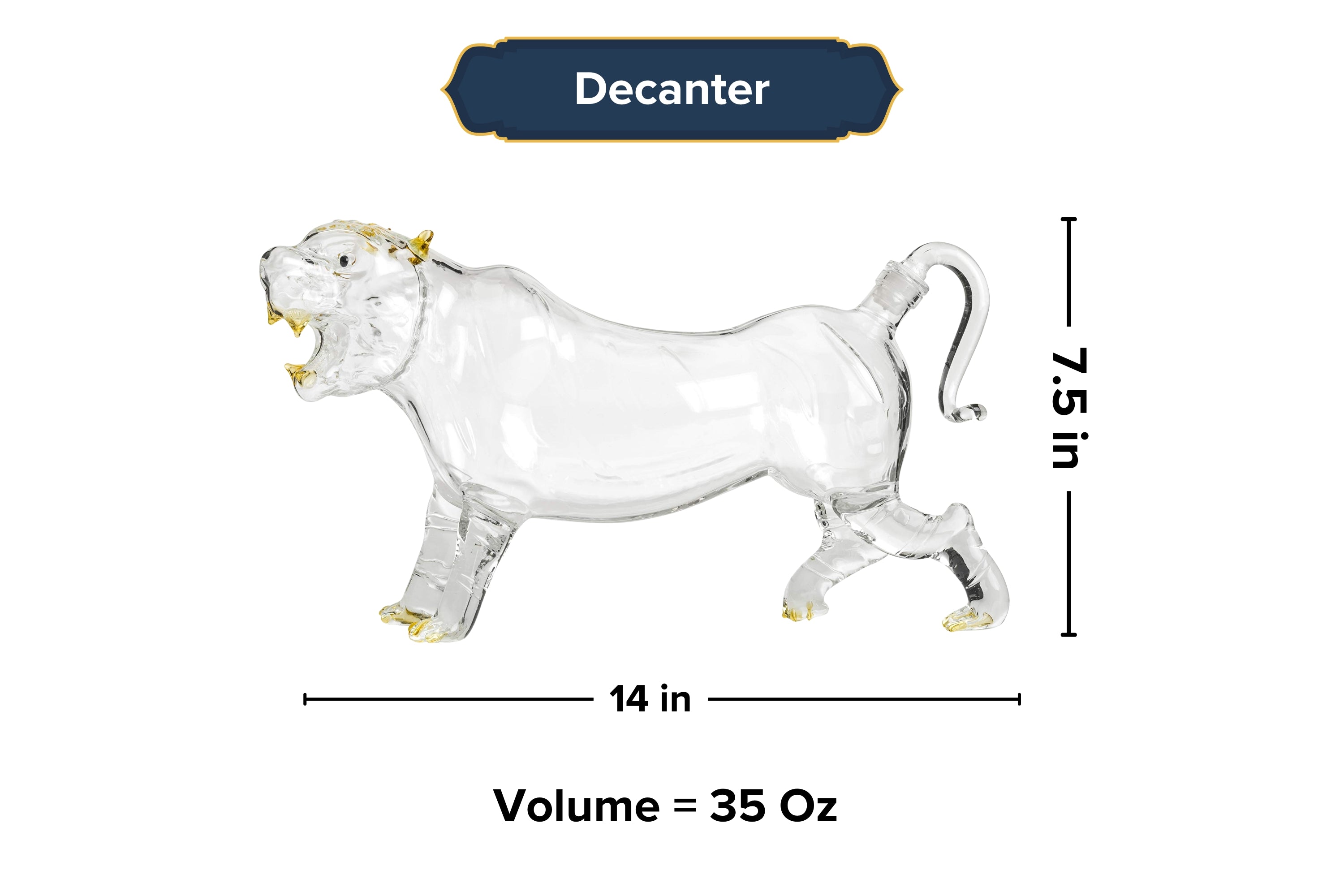 Horse whiskey decanter angled view highlighting the sculptural three-dimensional form