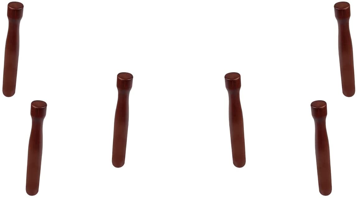 8" Bar Muddler with Flat Head, Lacquered Walnut Wood