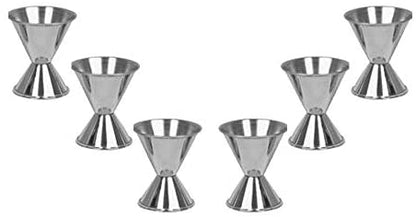 Measured Alcohol Jiggers 3/4 and 1 1/2 Size, Barware Set of 1, 2, 6, or 12 Pieces