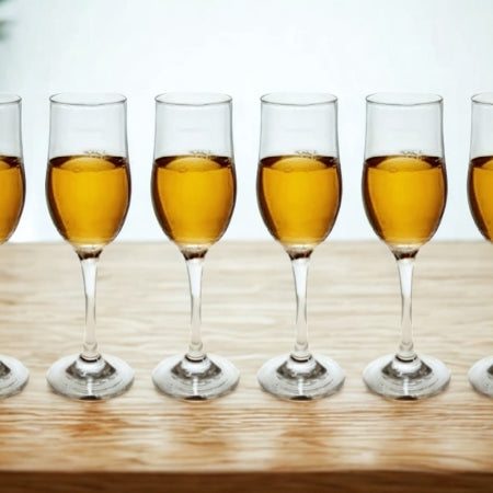 Champagne Flutes – 7 Ounce Clear Stemmed Vintage Crystal Glassware – Perfect Drinking Glasses for Wine, Cocktails, Martini, Margarita, and Bar Set Essentials