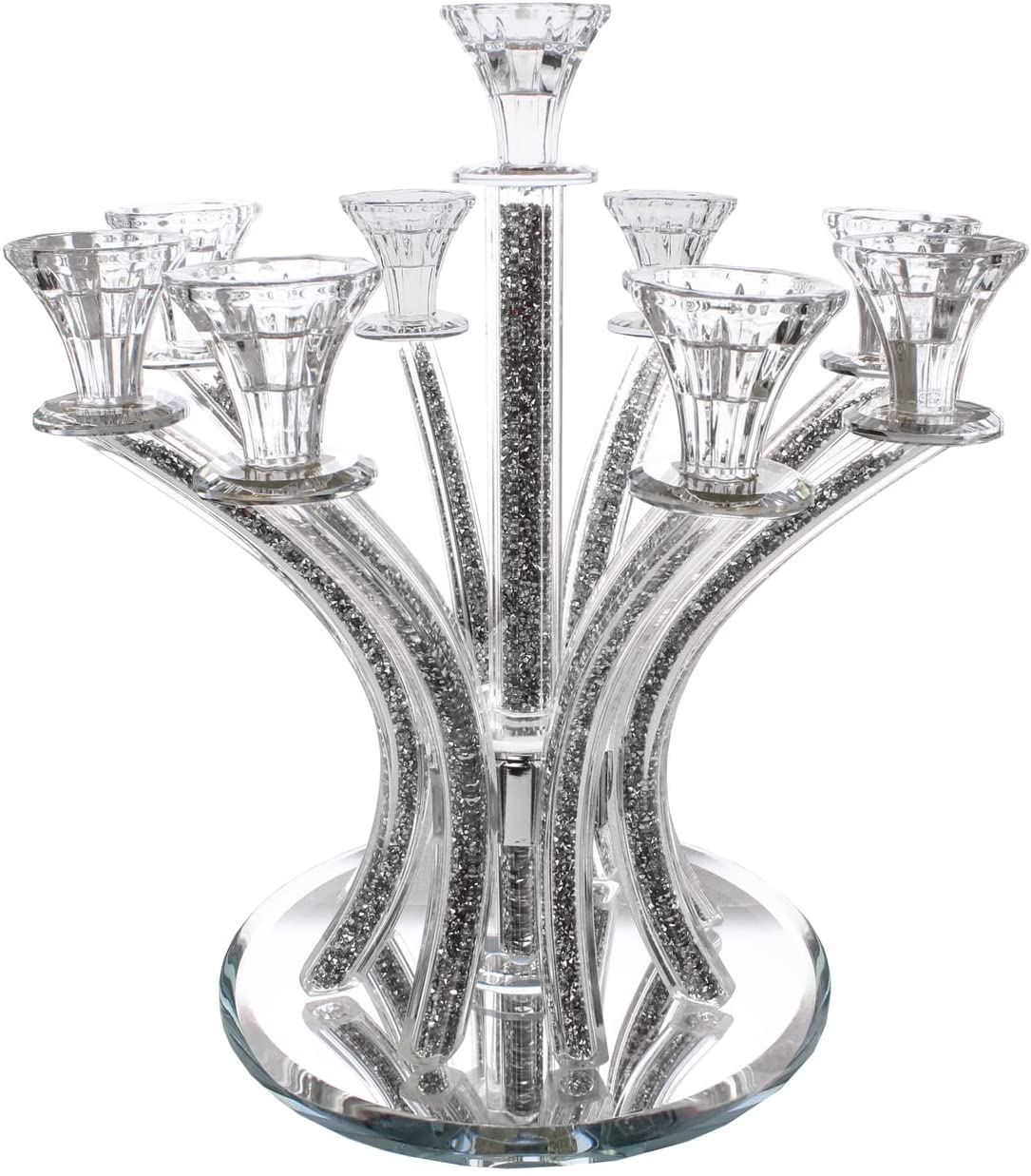 Judaica Crystal Candelabra 9 Arms