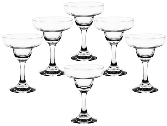 Elegant Margarita Glasses, 7 Ounce - Crystal Clear Glassware - Coupe Glass for Wine, Champagne, Cocktails, Mocktails and Beverages - Suitable for Bar, Party and Special Events