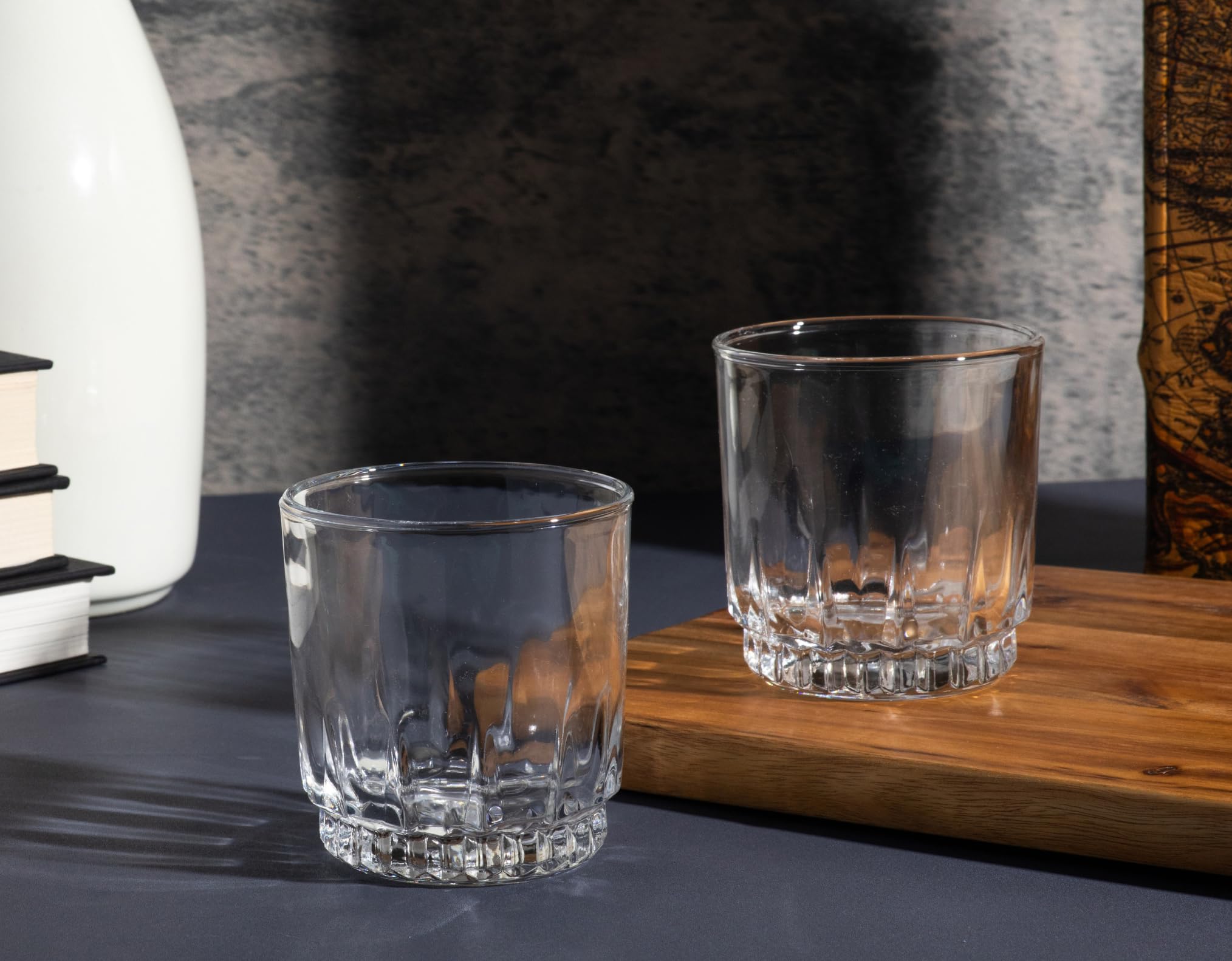 Crystal Clear Old Fashioned Glass - Lowball Glasses - 10 oz. Cute Style Drinkware for Whiskey, Bourbon, Vodka and Beverages - Ideal for Bar and Home