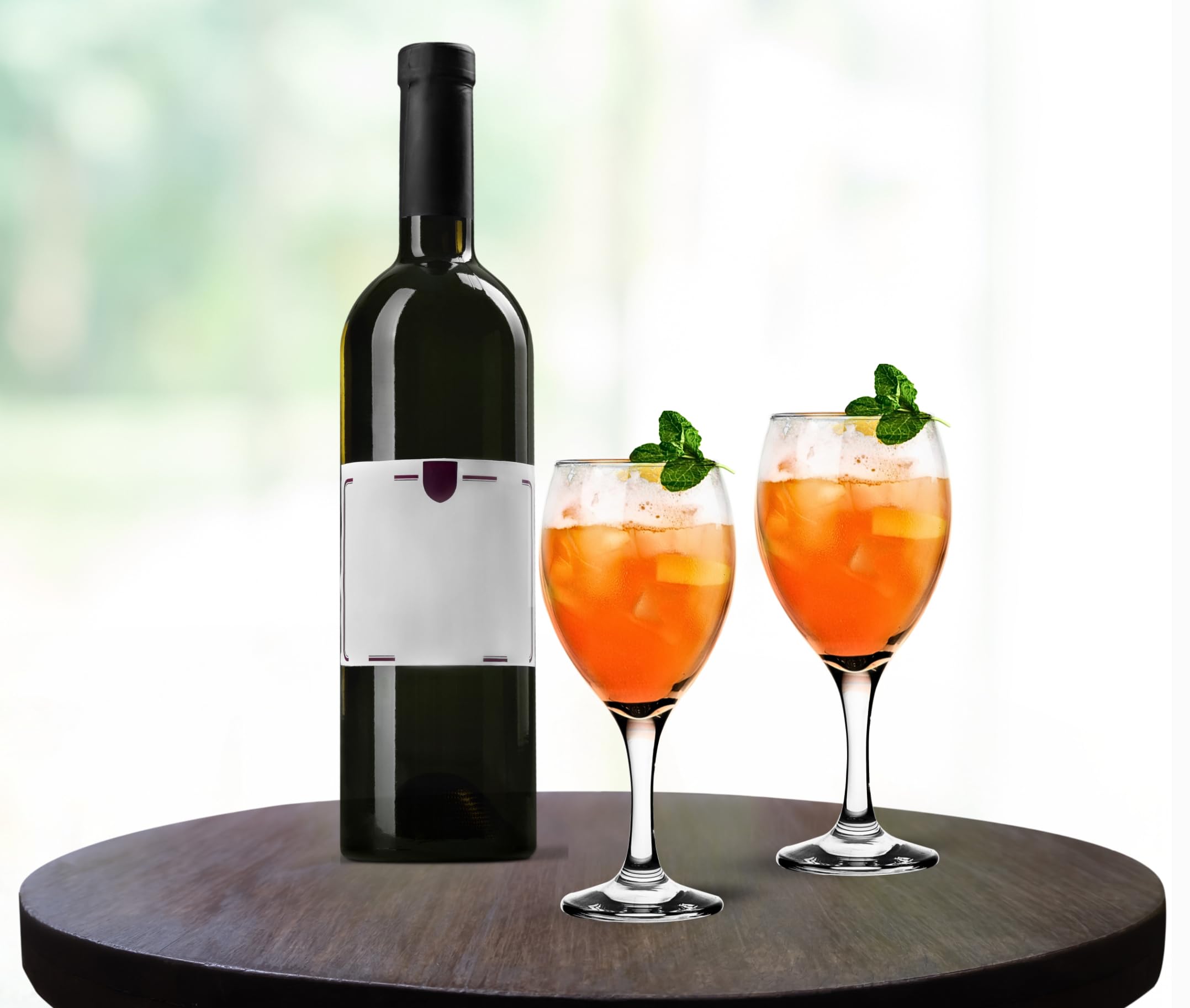 Goblet Glassware - 15.5 Ounce Long Stem Wine Glass - Crystal Clear Drinking Glasses for Red or White Wine, Cocktails and Mocktails - Suitable for Bar , Home and Special Events