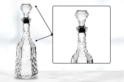 GIFTS PLAZA Liquor Decanter Glass - 35.5 Ounce Whiskey Decanter Glass Alcohol Bottle for Tequila, Bourbon, Brandy, Rum and Vodka - Unique Liquor Bar and Party Decorations