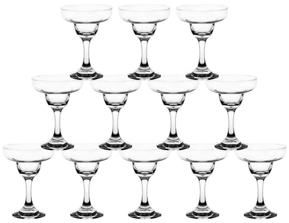 Elegant Margarita Glasses, 7 Ounce - Crystal Clear Glassware - Coupe Glass for Wine, Champagne, Cocktails, Mocktails and Beverages - Suitable for Bar, Party and Special Events