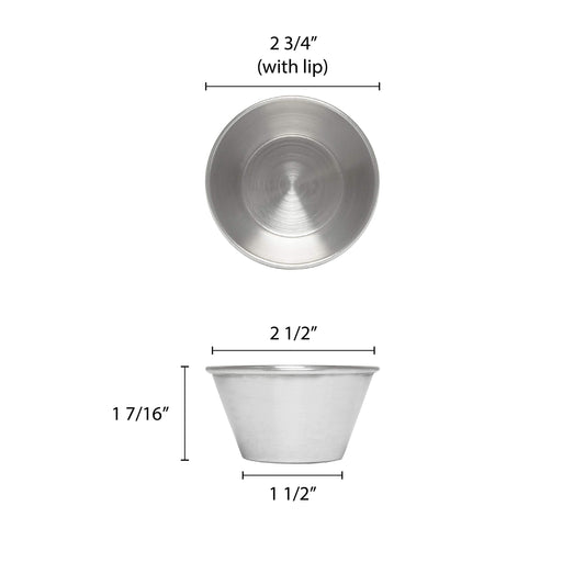Thunder Group 3 oz stainless steel sauce cup, comes in each