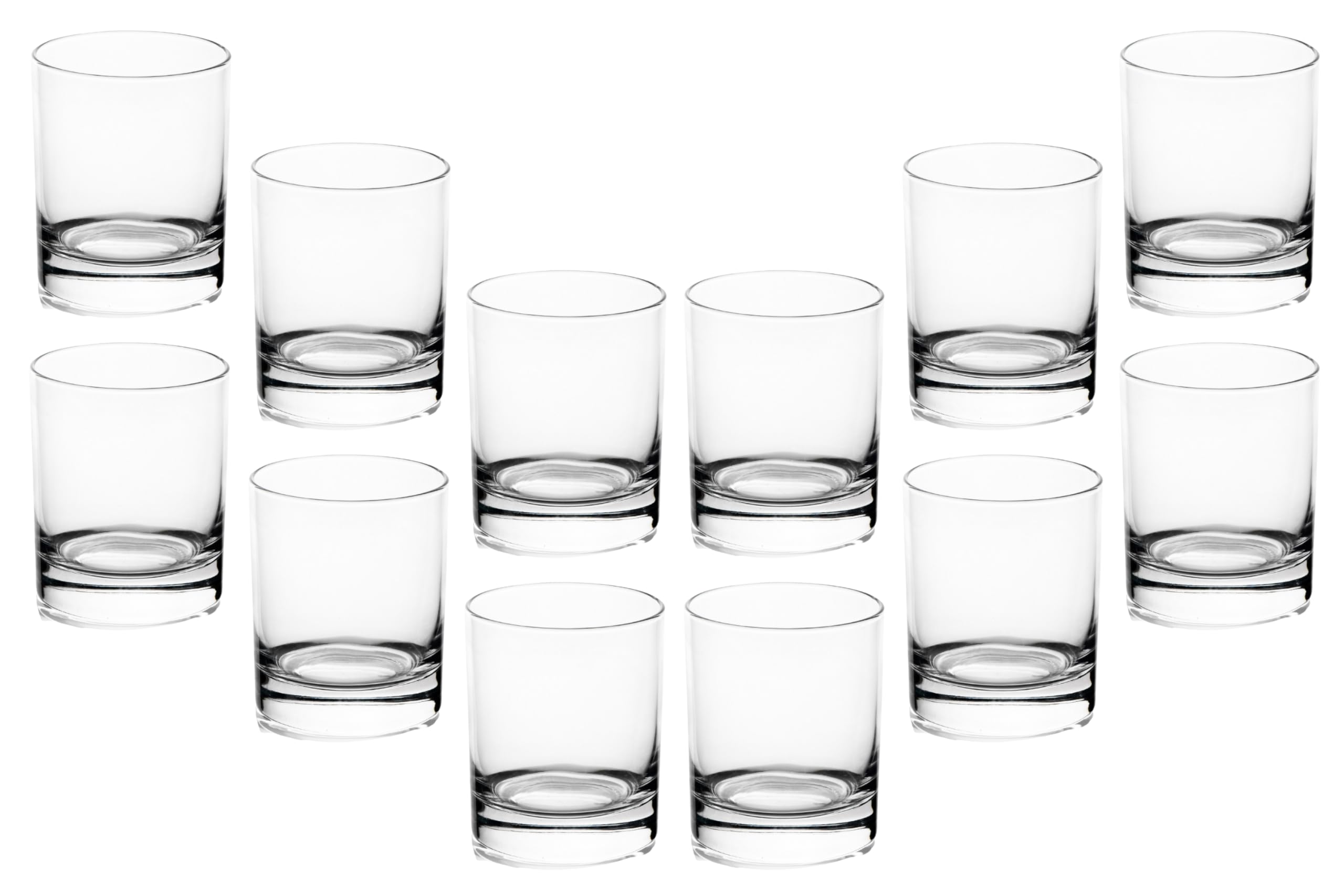 Rocks Stemless Juice Glasses – 10.25 Ounce Modern Clear Glassware – Perfect Drinking Glasses for Water, Juice, Cocktails, Whiskey, and Everyday Use