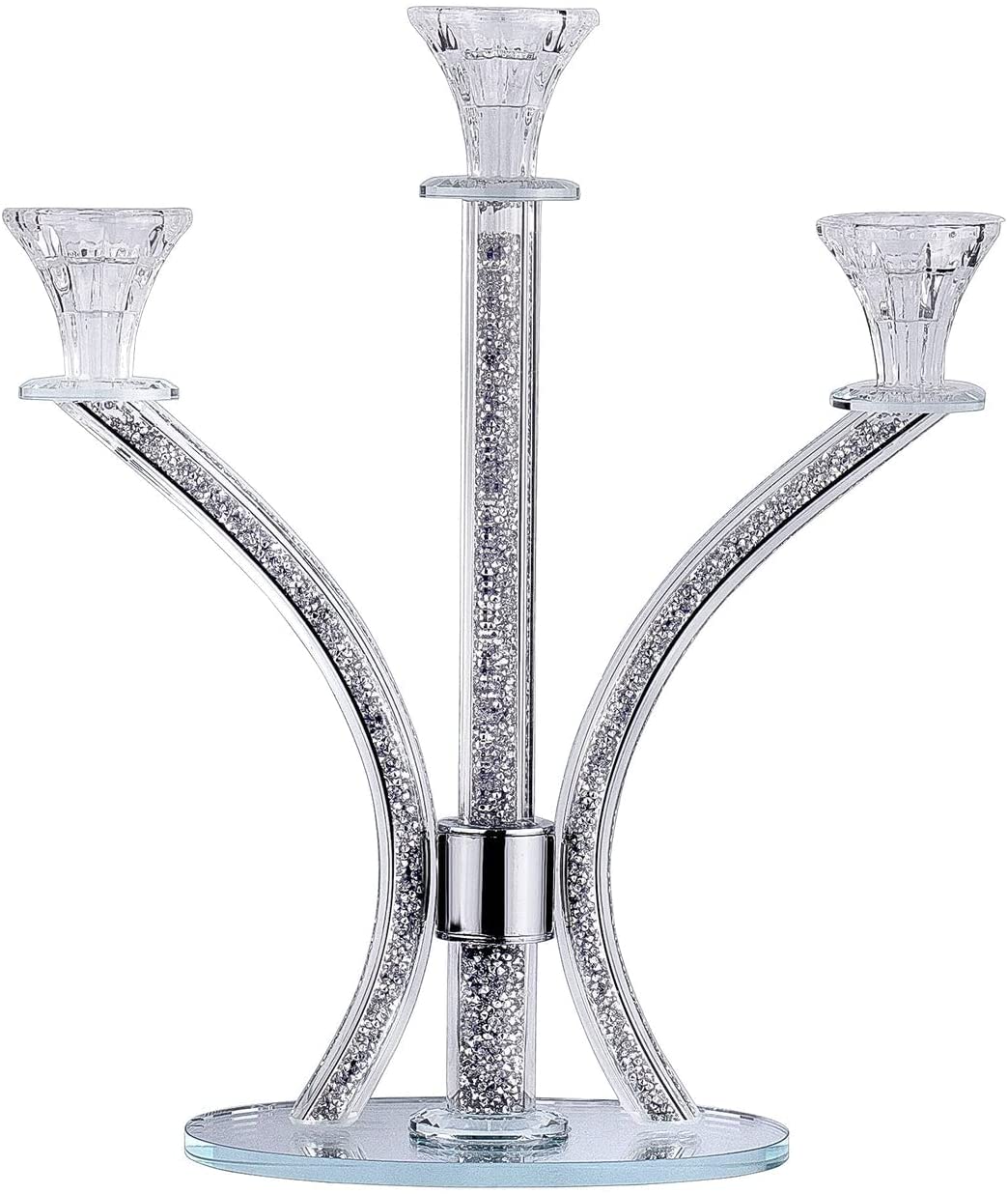 Judaica Crystal Candelabra 3 Arms