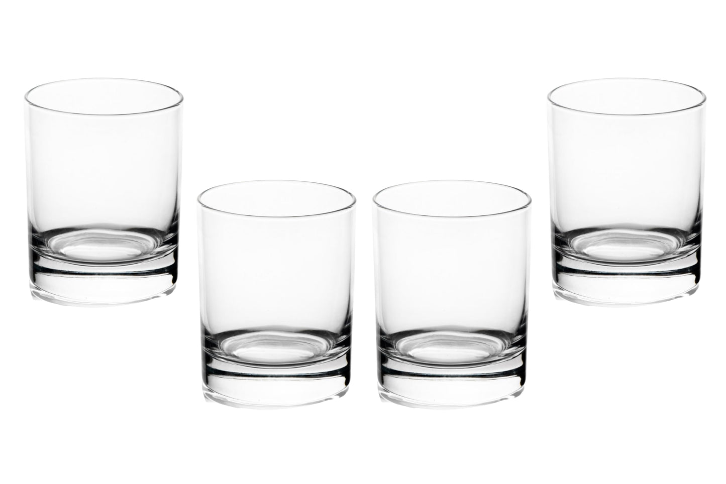 Rocks Stemless Juice Glasses – 10.25 Ounce Modern Clear Glassware – Perfect Drinking Glasses for Water, Juice, Cocktails, Whiskey, and Everyday Use