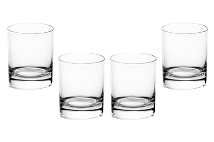 Rocks Stemless Juice Glasses – 10.25 Ounce Modern Clear Glassware – Perfect Drinking Glasses for Water, Juice, Cocktails, Whiskey, and Everyday Use