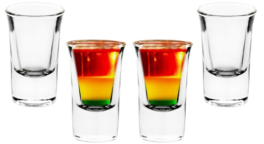 Shot Glass with Heavy Base - Clear Drinking Glasses for Liquors - 1 Ounce, Glass Cups for Whiskey, Vodka and Tequila - Unique Gift for Him