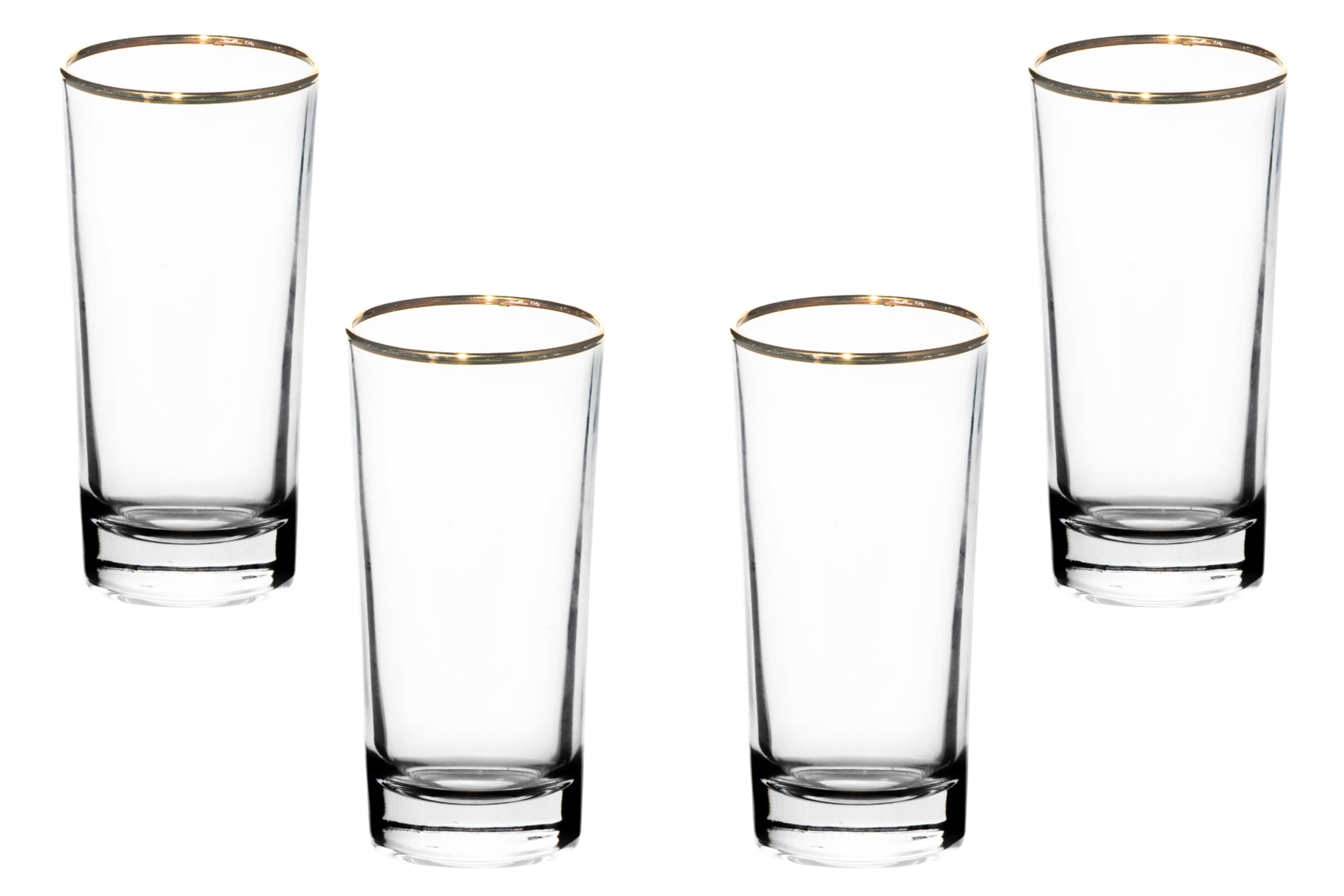 Highball Glasses - 10 Ounce Water and Tea Glassware for Juice, Whiskey, Wine, Cocktails, and More - Crystal Clear Versatile Stemless Drinking Glasses for Everyone