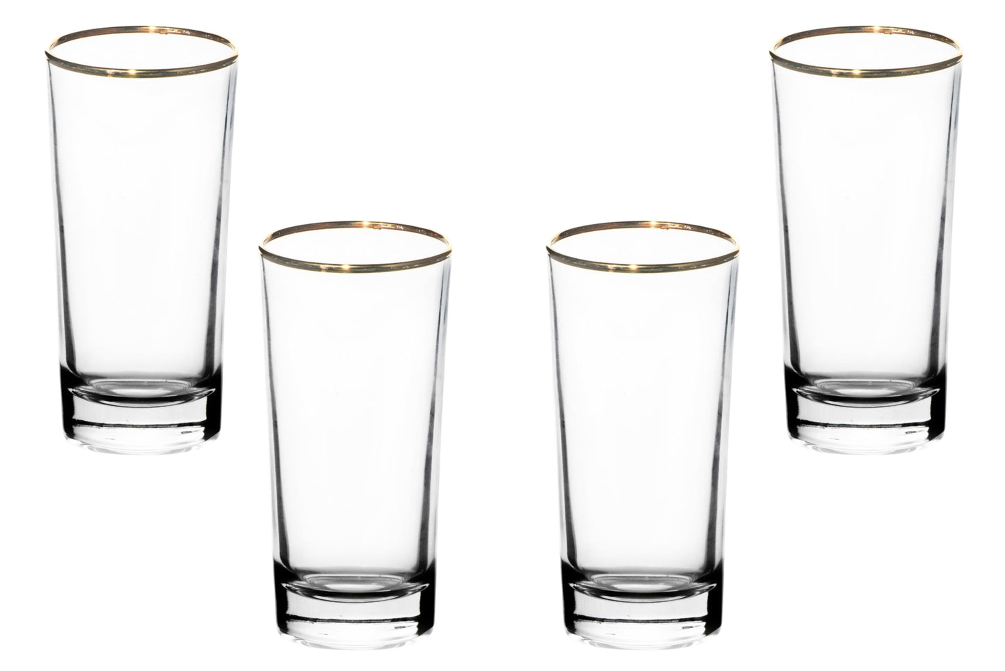 Highball Glasses - 10 Ounce Water and Tea Glassware for Juice, Whiskey, Wine, Cocktails, and More - Crystal Clear Versatile Stemless Drinking Glasses for Everyone
