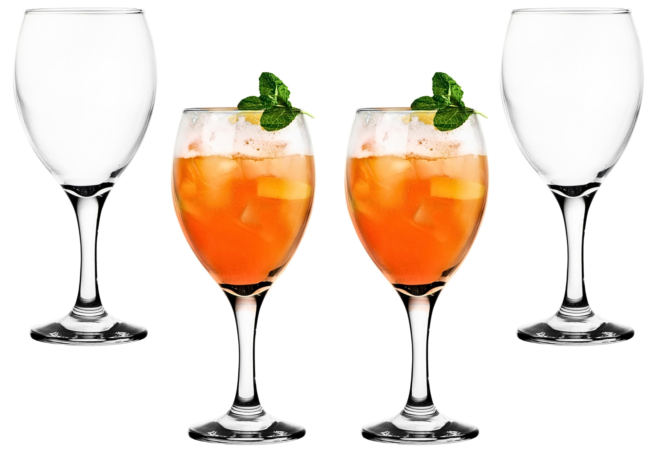 Goblet Glassware - 15.5 Ounce Long Stem Wine Glass - Crystal Clear Drinking Glasses for Red or White Wine, Cocktails and Mocktails - Suitable for Bar , Home and Special Events