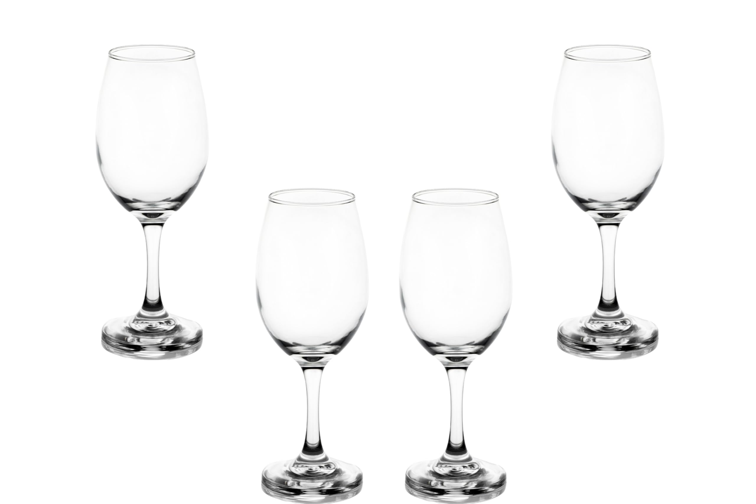 Wine Glasses – 12.5 Ounce Crystal Clear Stemmed Goblets for Red Wine, Cocktails, Champagne, Water – Elegant Drinking Glassware for Any Occasion