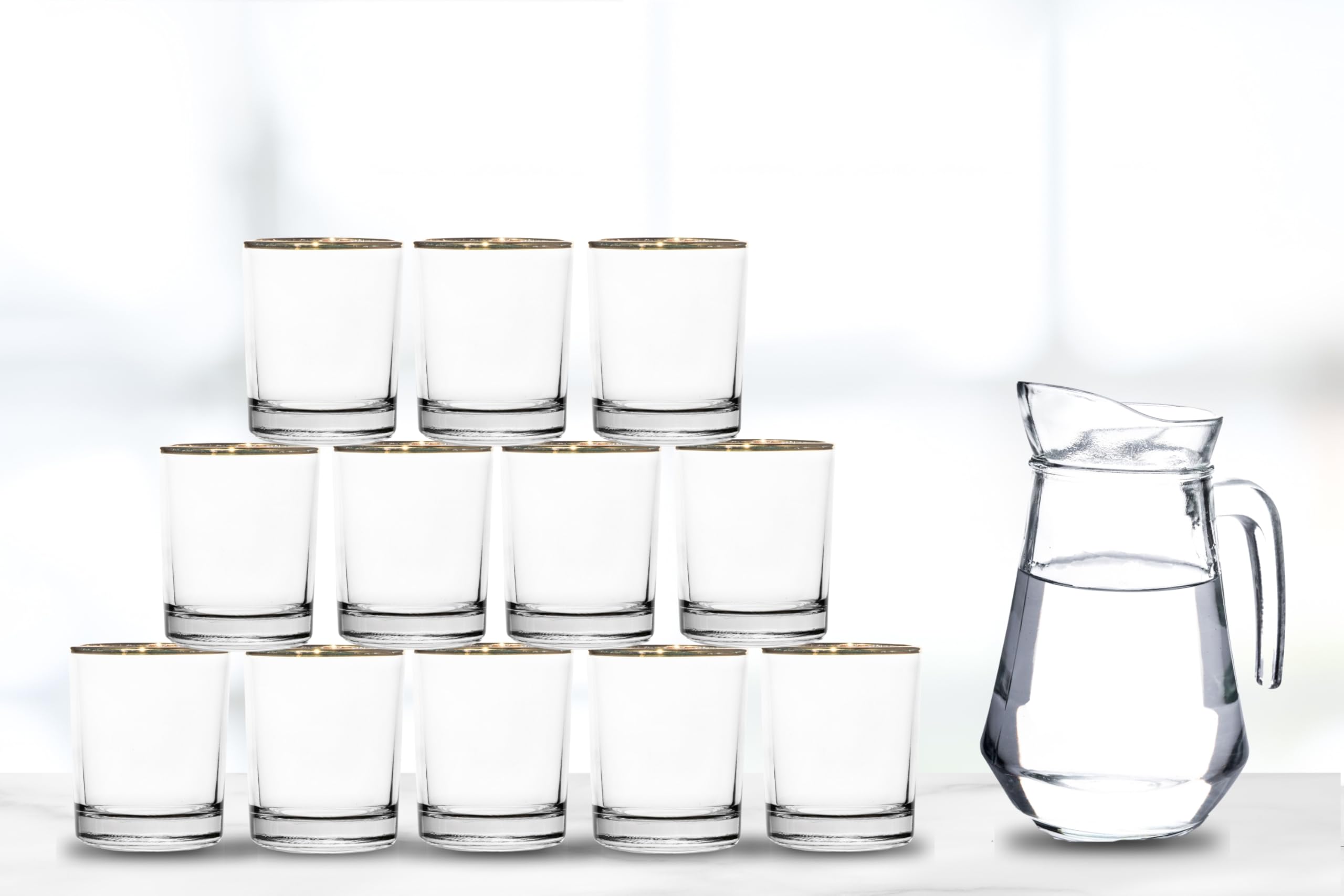 DOF Glasses - 11 Ounce Rocks Stemless Clear Glassware, Ideal Drinking Glasses for Whiskey, Water, Red Wine, and Cocktails - Versatile Old Fashioned Glasses