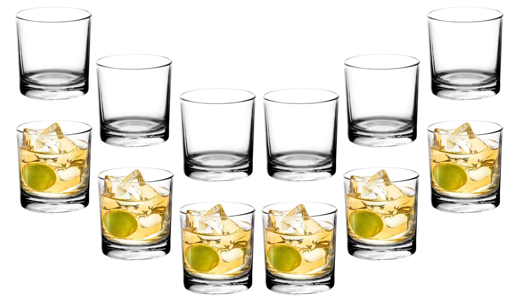 Old Fashioned Glasses - 10 Ounce, Rocks Glassware for Serving Spirits, Cocktails, Whiskey and More - Ideal for Bar, Kitchen or as a Thoughtful Gift