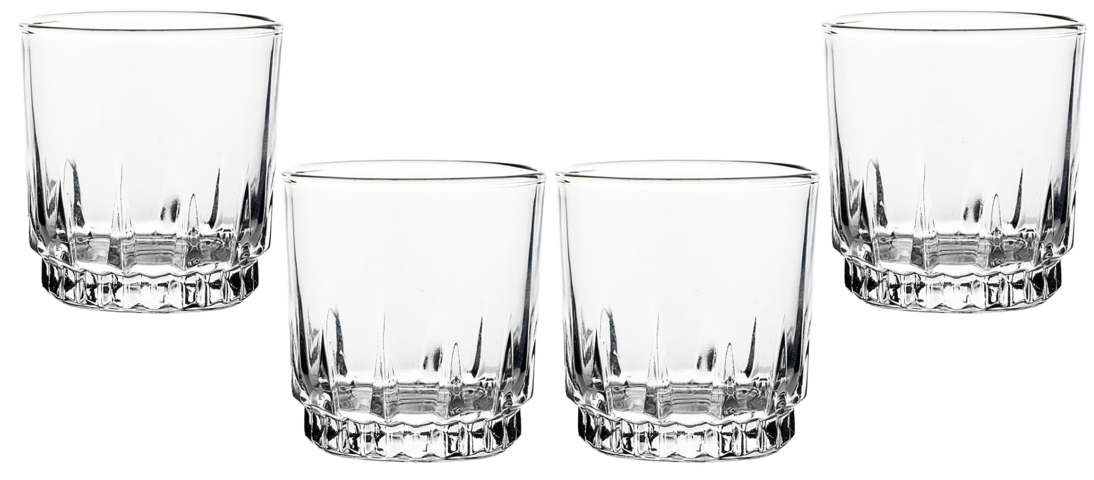 Crystal Clear Old Fashioned Glass - Lowball Glasses - 10 oz. Cute Style Drinkware for Whiskey, Bourbon, Vodka and Beverages - Ideal for Bar and Home