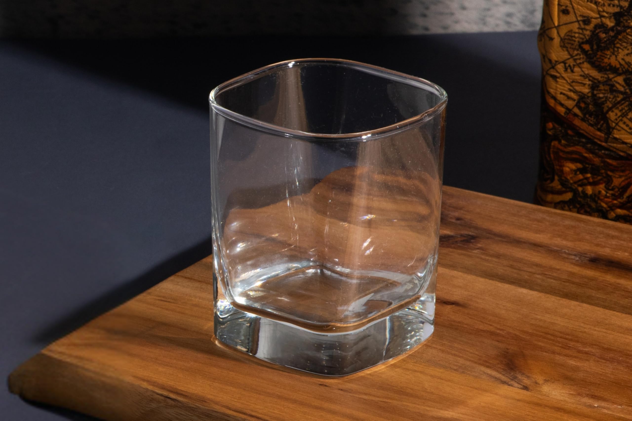 Rocks Glasses – 10 Ounce Modern Stemless Whiskey Drinking Glasses, Square Shot Glasses perfect for Cocktails, Bourbon, Margarita, or Beer – Versatile Glassware Set