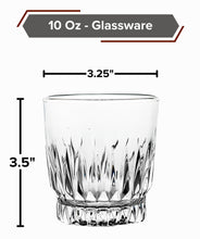 Double Old Fashioned Whiskey Glass - Set of 4 Clear Drinking Glasses - 10 oz. Rock Glass for Liquor, Scotch, Bourbon ? Dishwasher Safe Rocks Glasses for Bar, Kitchen and Home (4)