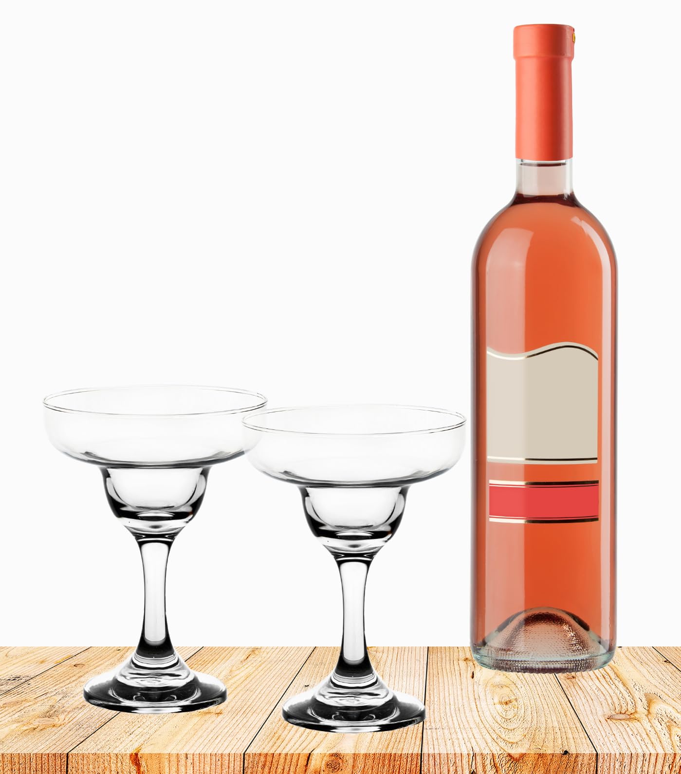 Elegant Margarita Glasses, 7 Ounce - Crystal Clear Glassware - Coupe Glass for Wine, Champagne, Cocktails, Mocktails and Beverages - Suitable for Bar, Party and Special Events
