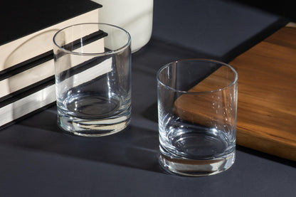 Rocks Stemless Juice Glasses – 10.25 Ounce Modern Clear Glassware – Perfect Drinking Glasses for Water, Juice, Cocktails, Whiskey, and Everyday Use