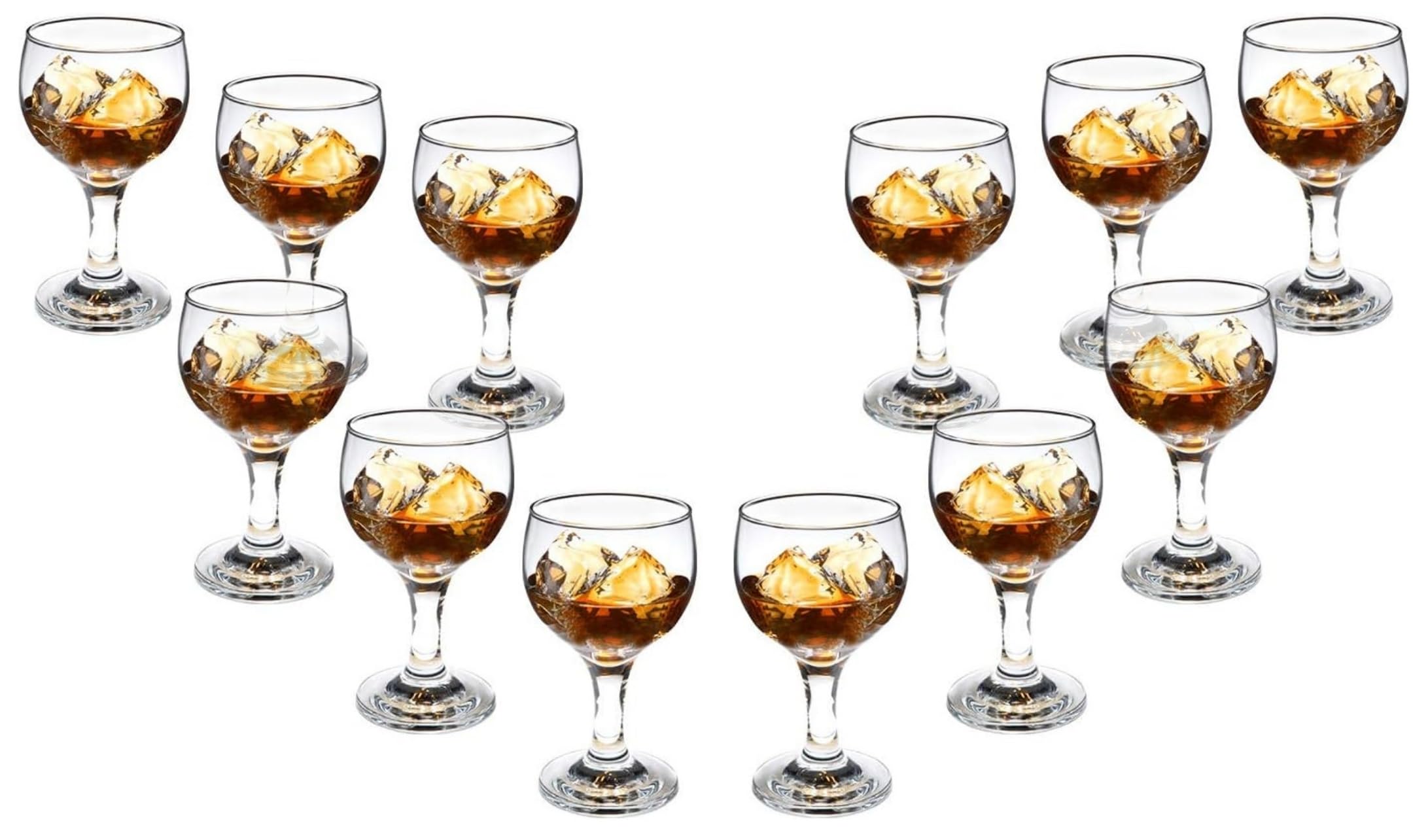 Goblet Glasses - 6 Ounce Stemmed Drinking Glassware - Versatile Cognac Glass for Wine, Cocktails and Mocktails - Ideal for Home, Kitchen and Bar