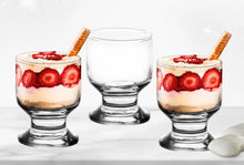 Elegant Footed Glasses Dessert Cups - Set of 4, 4 Oz Crystal Clear Glass - Mini Dessert Bowls for Ice Cream, Trifle, Fruit, Snacks - Small Bowls for Parties, Appetizers, and Kitchen Serving Set (4)