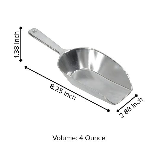 Flat Bottom Aluminum Scoops for Bakeware Candy Scoop and Dry Ingredients - 1 Piece or 12 Piece Options - 3 Sizes to choose From