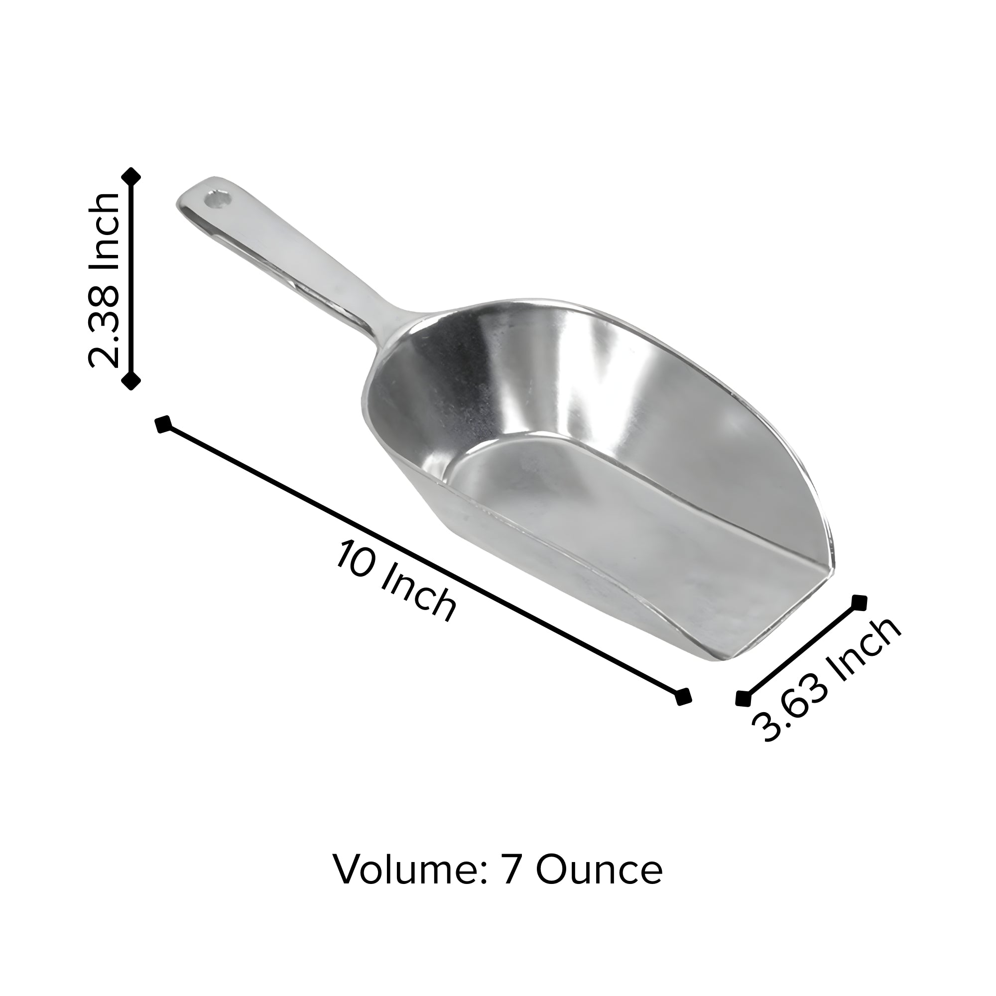 Flat Bottom Aluminum Scoops for Bakeware Candy Scoop and Dry Ingredients - 1 Piece or 12 Piece Options - 3 Sizes to choose From