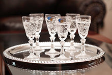 Set of 6  Vintage Cut Tulip Shaped Crystal Glasses on Stem Tequila/Vodka/Liquor 2 oz