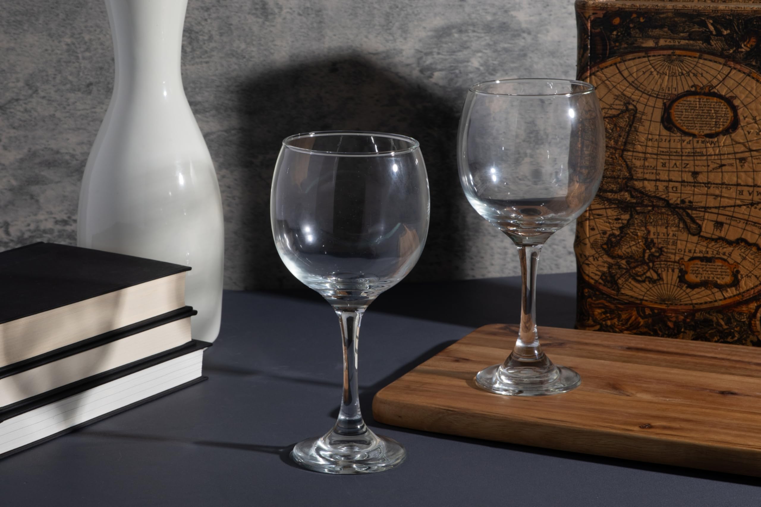 Wine Glasses – 20 Ounce Modern Crystal Clear Stemmed Goblets – Perfect Drinking Glassware for Water, Red Wine, White Wine, Champagne, Cocktails and More