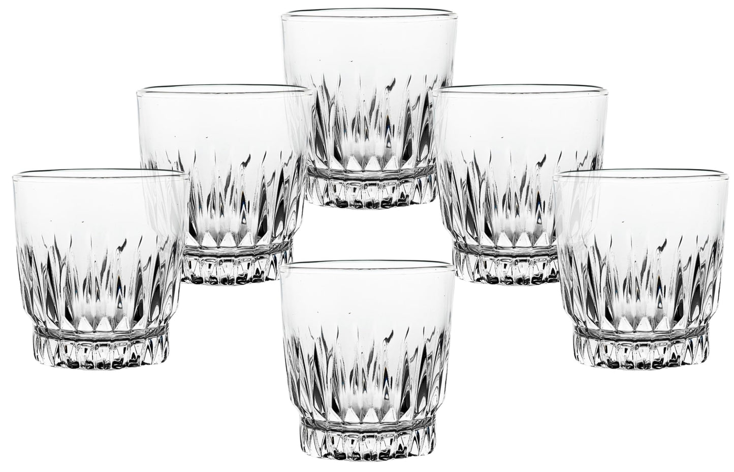 Double Old Fashioned Whiskey Glass - Clear Drinking Glasses - 10 oz. Rock Glass for Liquor, Scotch, Bourbon-Dishwasher Safe Rocks Glasses for Bar, Kitchen and Home