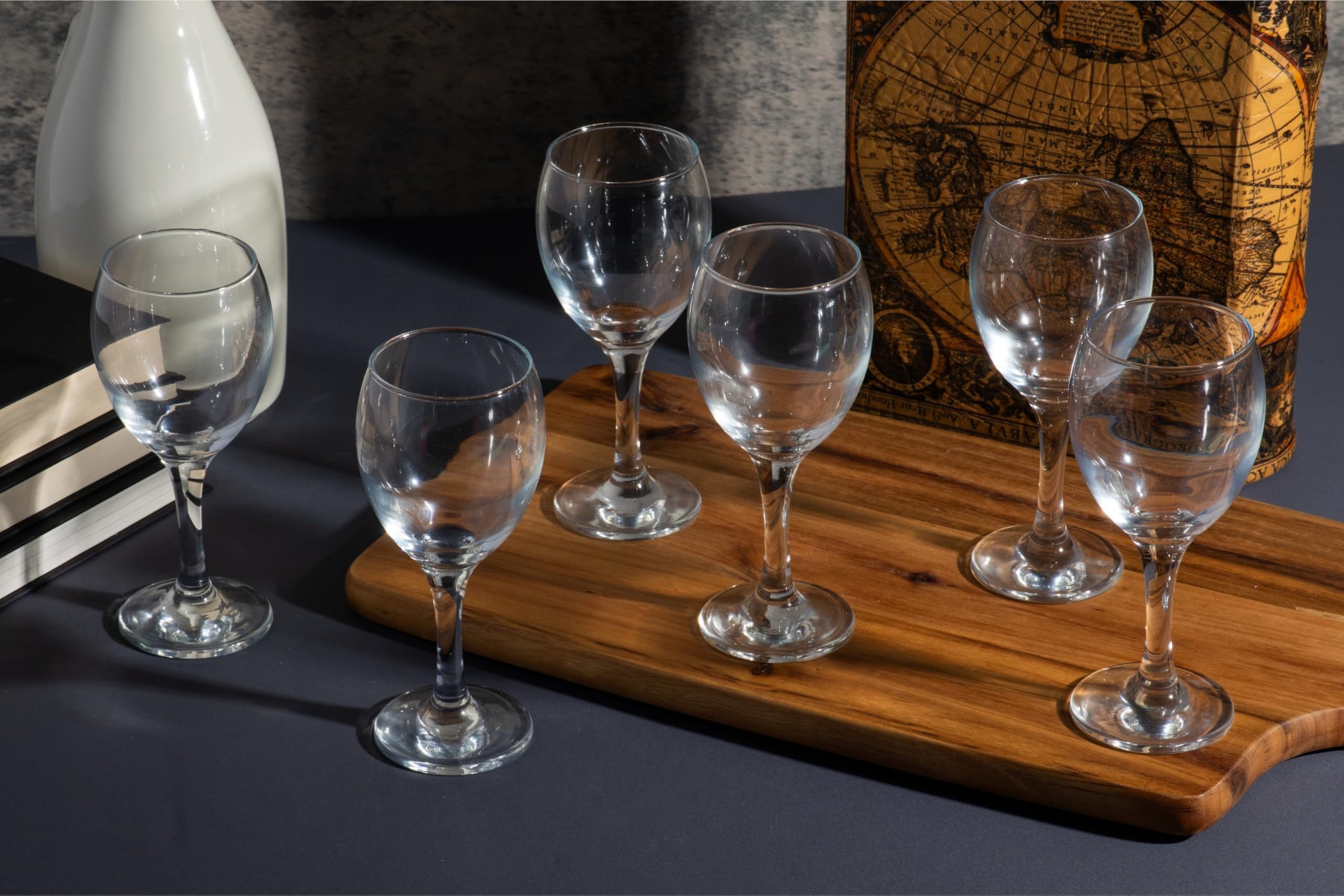 Wine Glasses – 8.25 Ounce Crystal Clear Stemmed Goblets, Perfect for Red Wine, Champagne and Cocktails – Elegant Glassware for Parties and Everyday Use