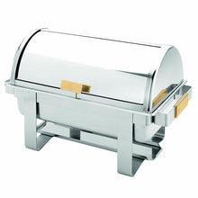 Excellanté Stainless Steel 8 Quart Roll Top/Golden Handle Chafer