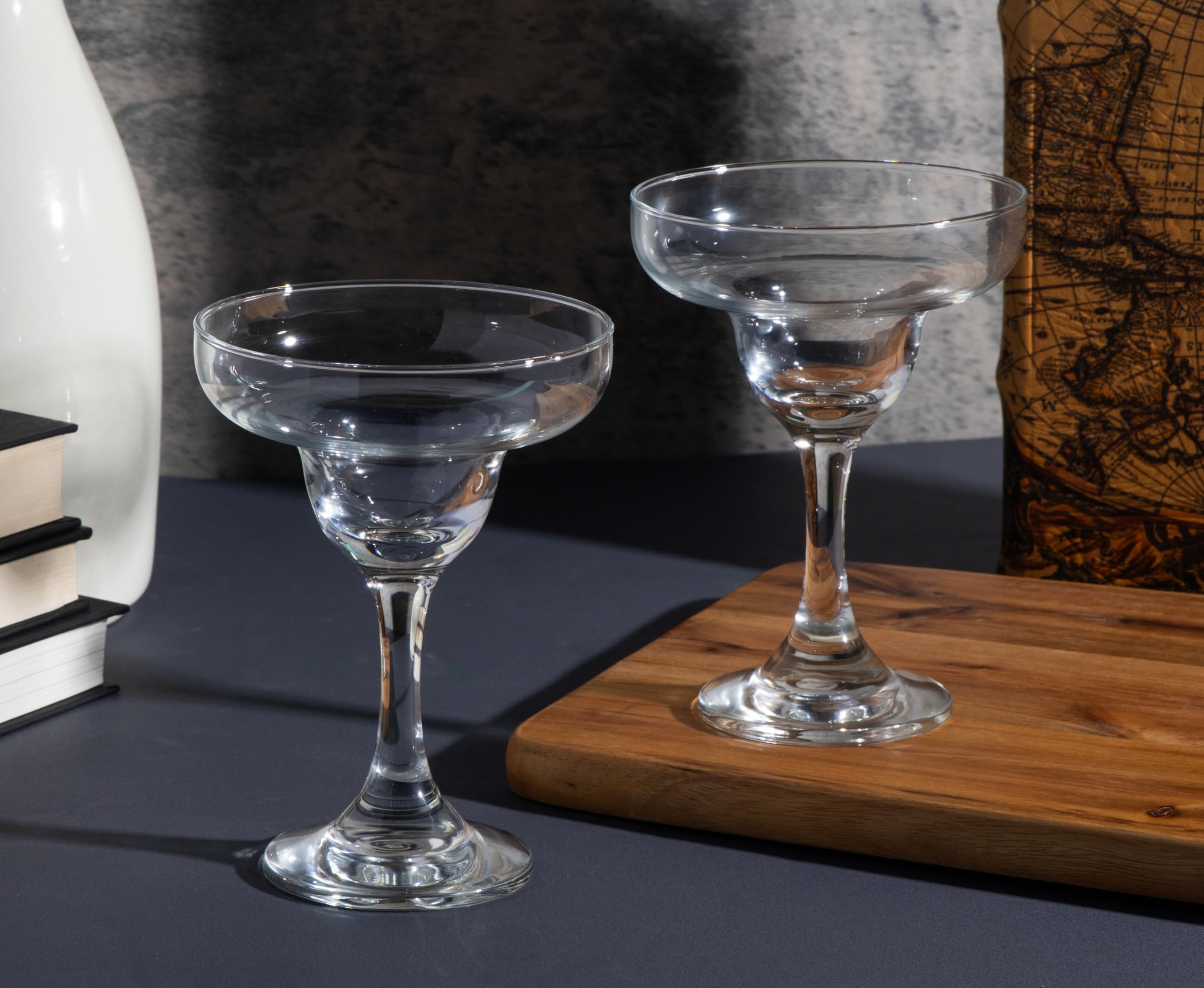 Elegant Margarita Glasses, 7 Ounce - Crystal Clear Glassware - Coupe Glass for Wine, Champagne, Cocktails, Mocktails and Beverages - Suitable for Bar, Party and Special Events