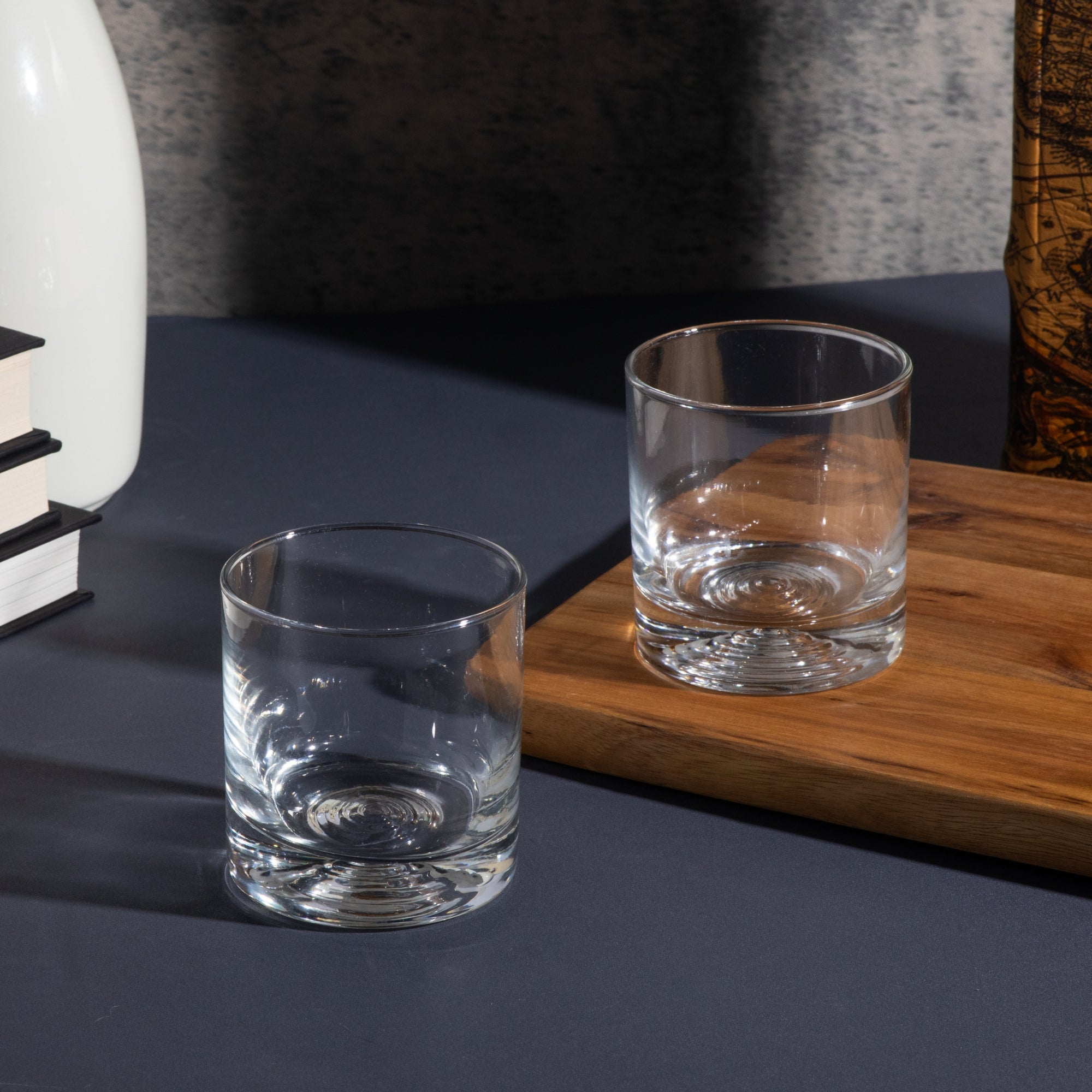 Crystal Clear Old Fashioned Glass - Lowball Glasses - 7 oz. Cute Style Drinkware for Whiskey, Bourbon, Vodka and Beverages - Ideal for Bar and Home