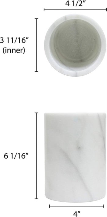 Luxury Marble Wine Chiller, White Stone Wine Holder, Barware Set of 1, 2, 6, or 12