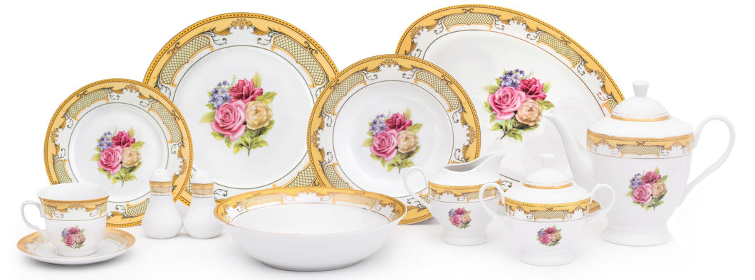 Dinnerware Dinner plates cups saucers tea set floral rose