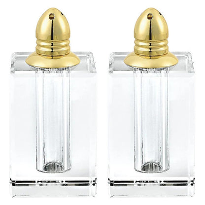 Handcrafted Spirit Gold Crystal Salt and Pepper Shakers Set