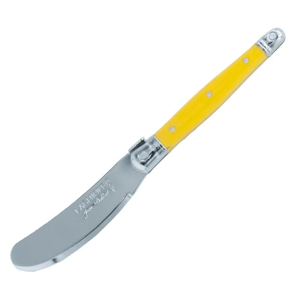 Gifts Plaza stainless steel spreader knife held in hand to demonstrate ergonomic grip and size