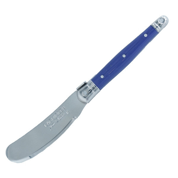 Single Gifts Plaza mini spreader knife resting on a linen napkin at a brunch table