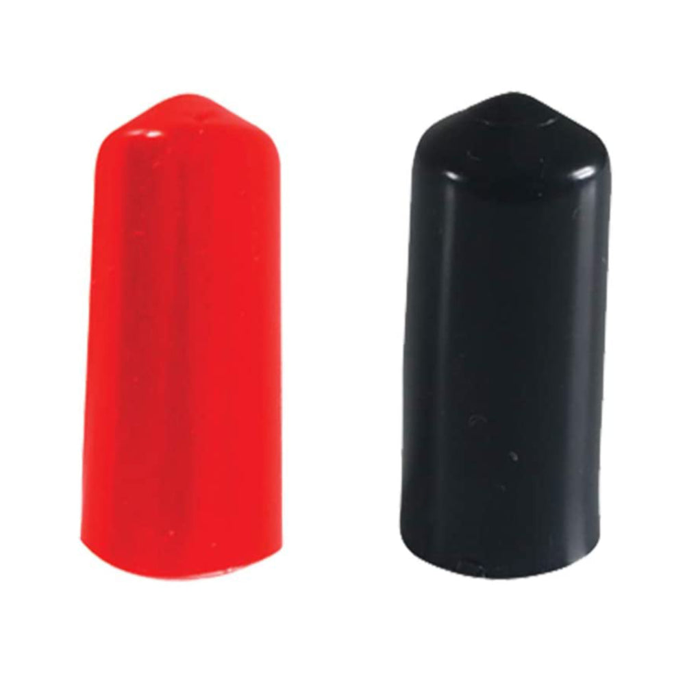 Alcohol and Liquor Bottle Pourer Dust Cap in Red or Black, 1", Plastic PVC, Barware 12 Pieces