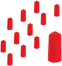 Alcohol and Liquor Bottle Pourer Dust Cap in Red or Black, 1", Plastic PVC, Barware 12 Pieces