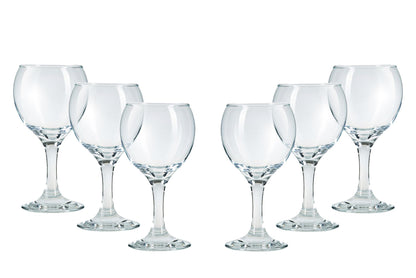 Misket Wine Glass Set of 6, Clear Wine Goblets