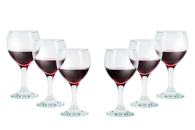 Misket Wine Glass Set of 6, Clear Wine Goblets